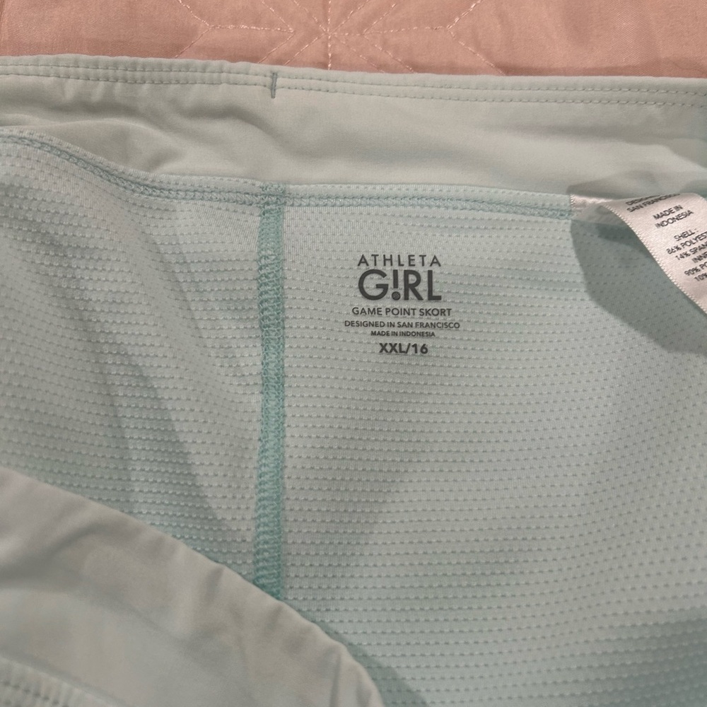 Athletes girls skirt with built in mesh bike shorts